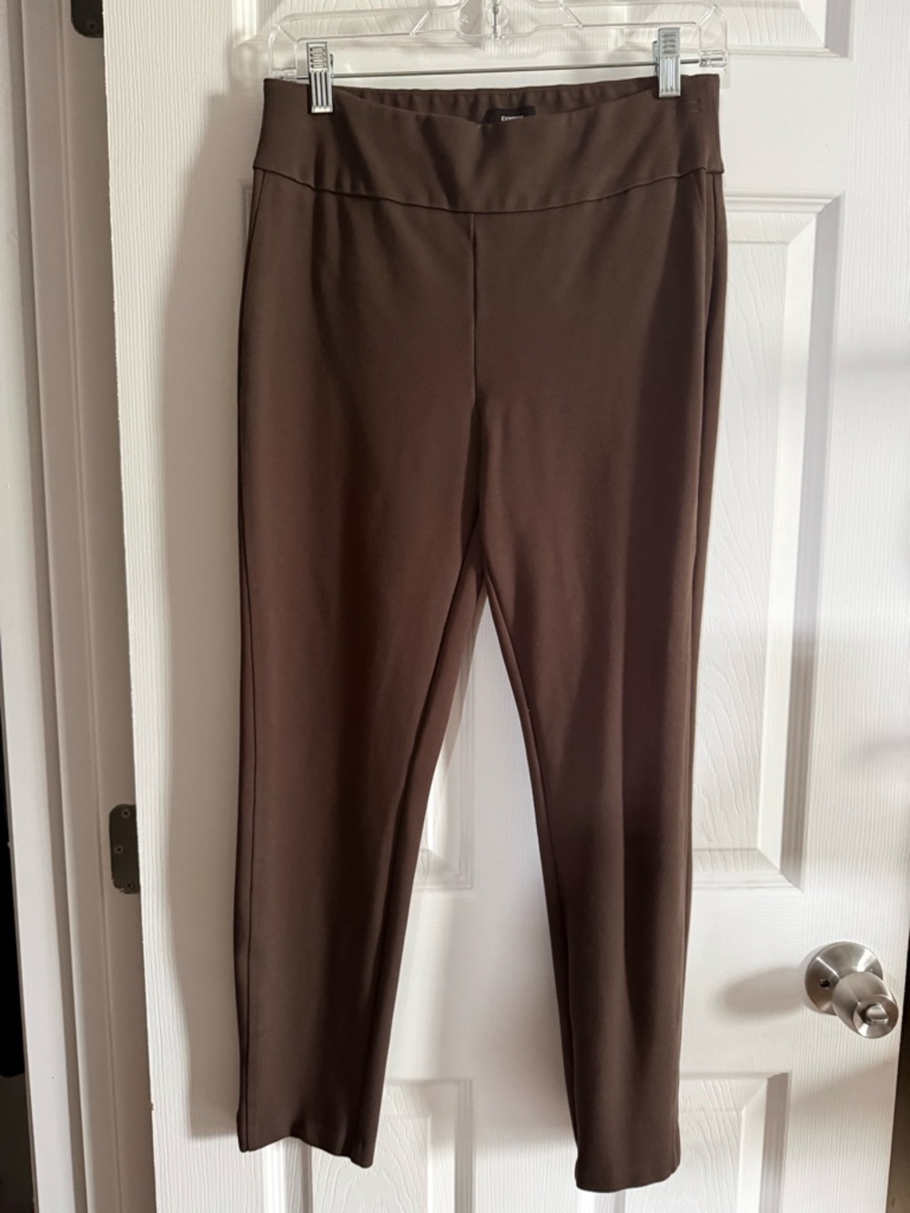 Express Chocolate Brown Skinny Ponte Pants